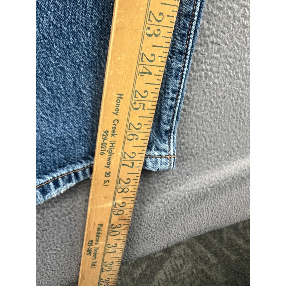 Levis 501 Original Fit Jeans Womens 32x32 Blue Distressed Button Fly Denim Pants - Picture 6 of 13